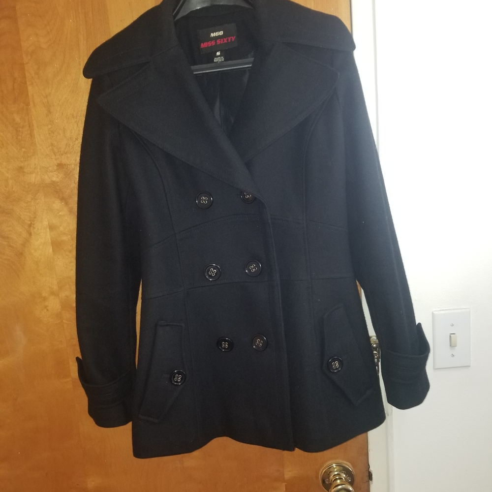 Miss Sixty Women's Black Peacoat